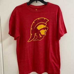 USC Trojans Authentic Apparel Heathered Red Crew Neck T-shirt Women’s XL